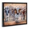 Stupell Industries Trotting Longhorn Cattle Floating Frame, design by James Corwin